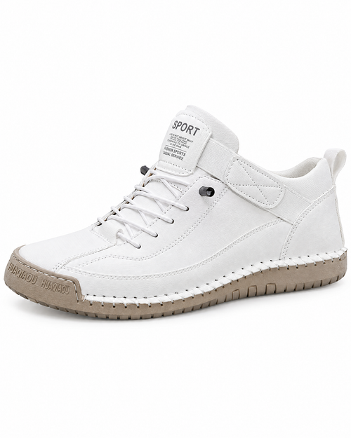 Sneakers Eva comode con suola ammortizzante, colore Bianco, vista laterale